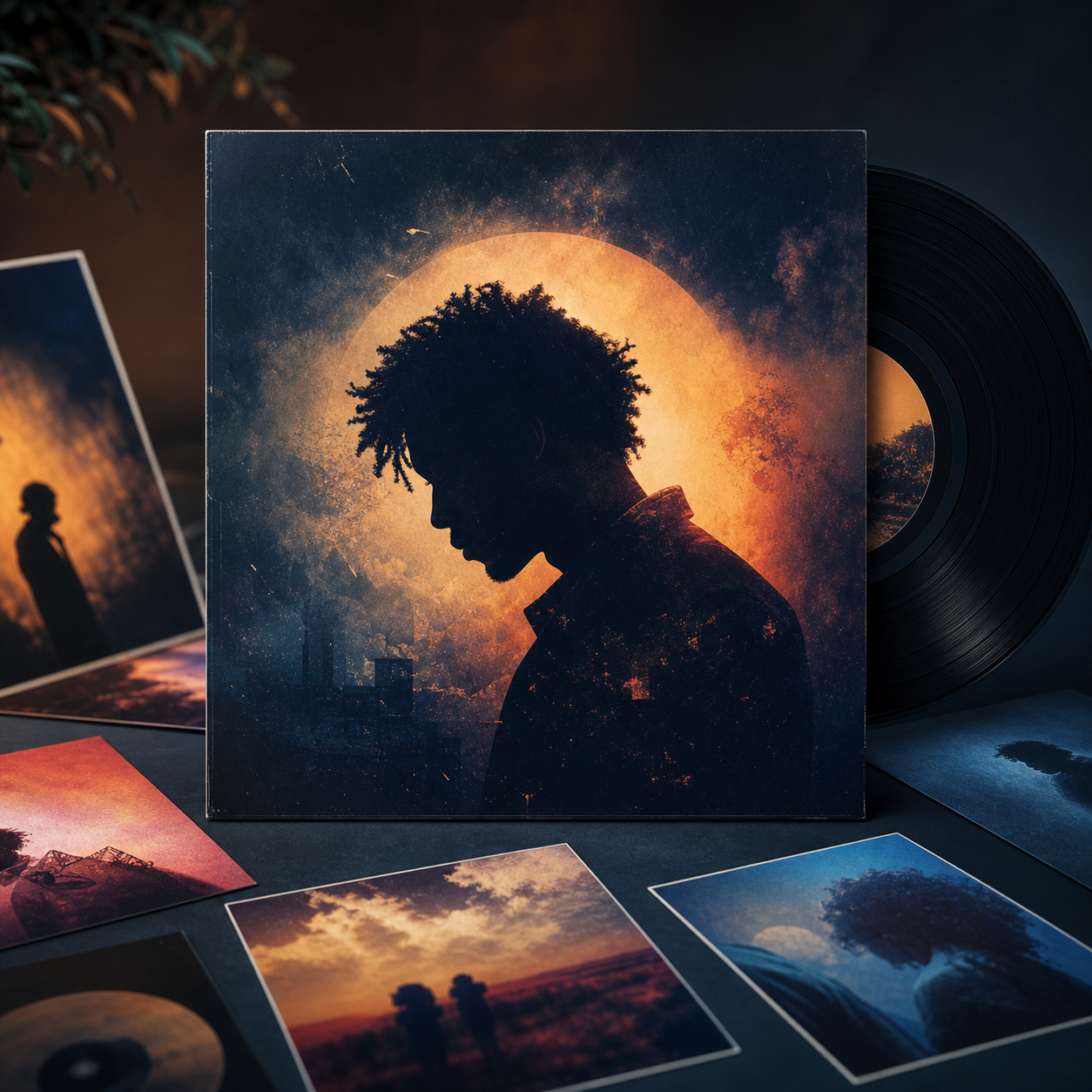 AI generated album cover guide visual