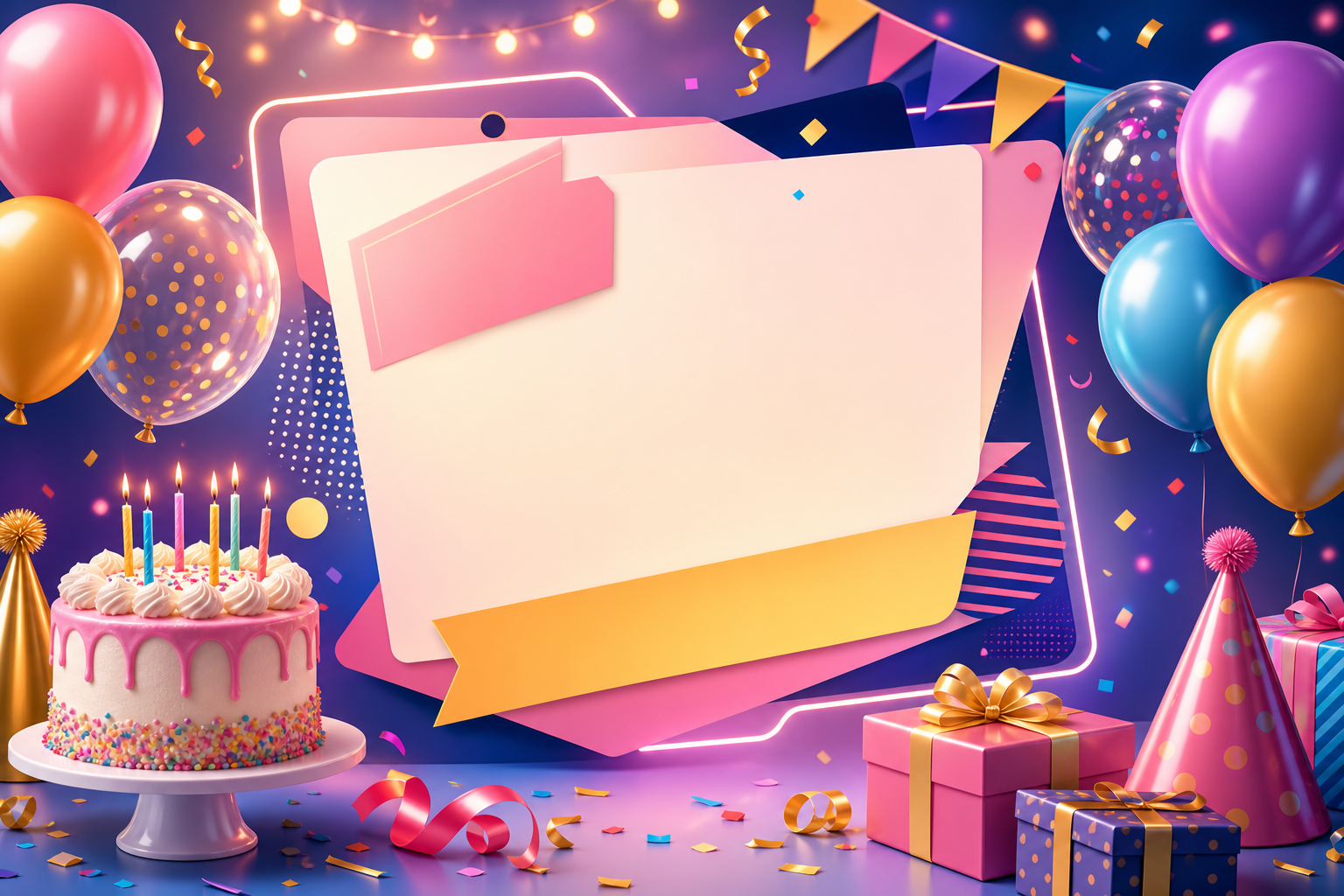 AI generated birthday flyer guide visual