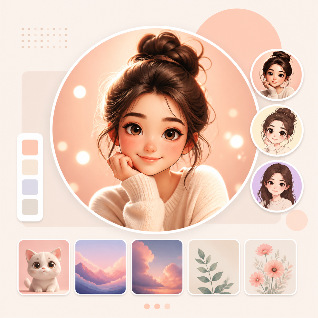 AI generated cute profile picture guide visual