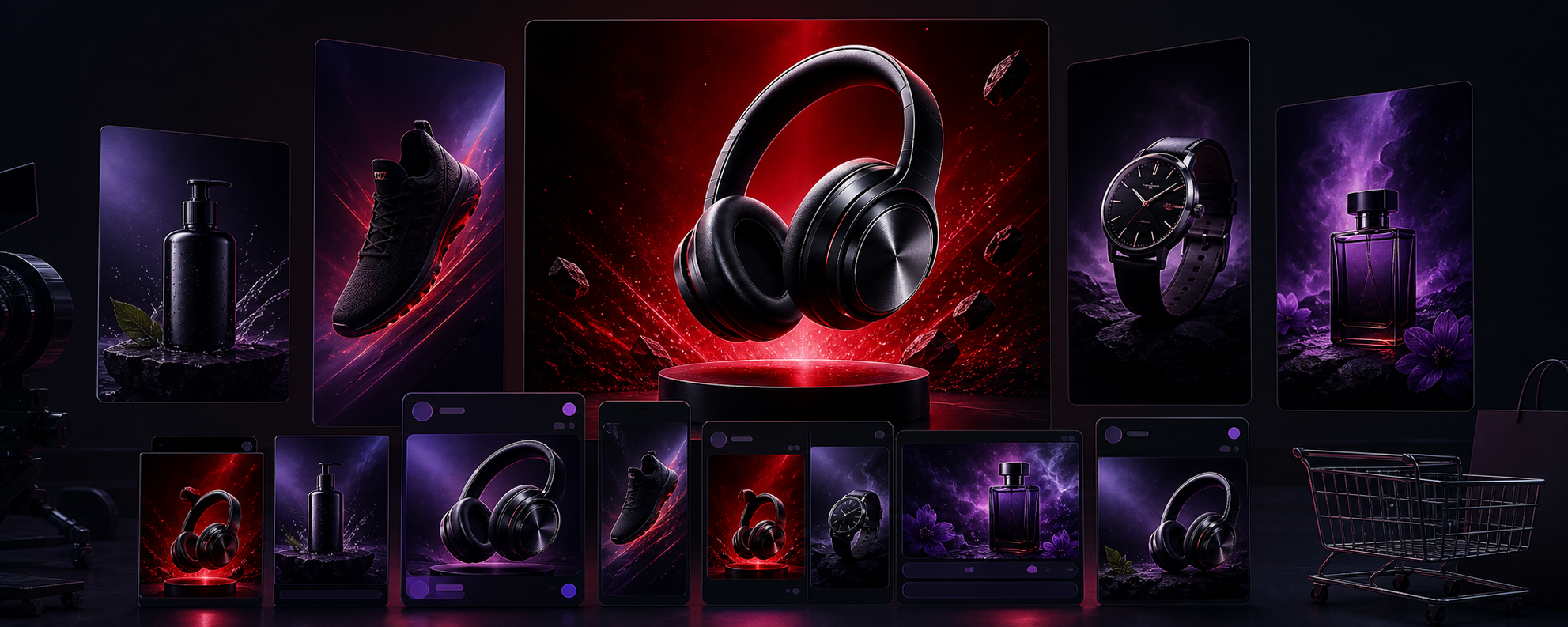 Campaign image for product ads and social media creatives