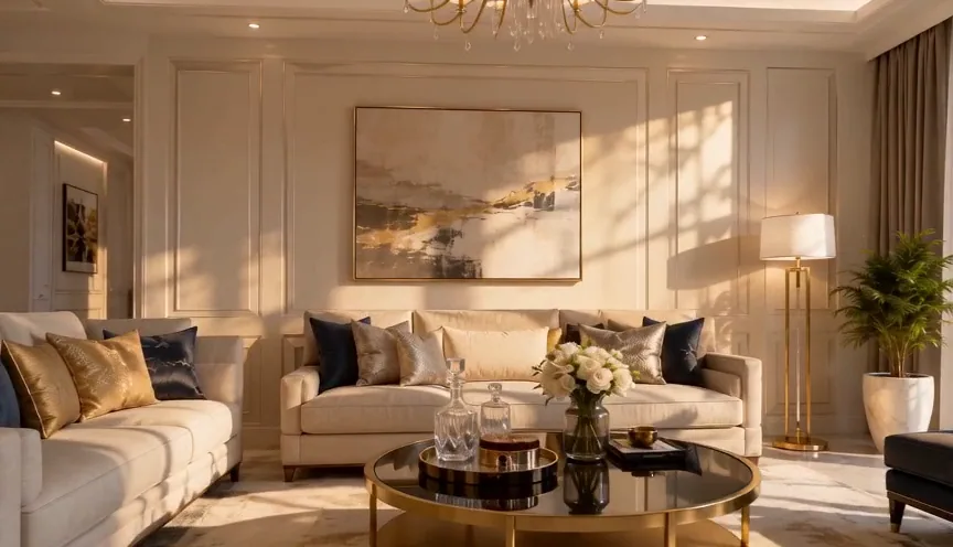 Luxury Living Room Walkthrough template