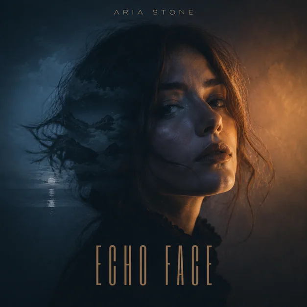 Artist portrait photo transformed into square album cover artwork