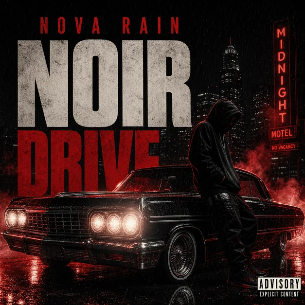 Dark rap mixtape cover example with street mood and title layout