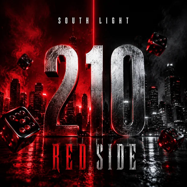 Red Skyline Number template