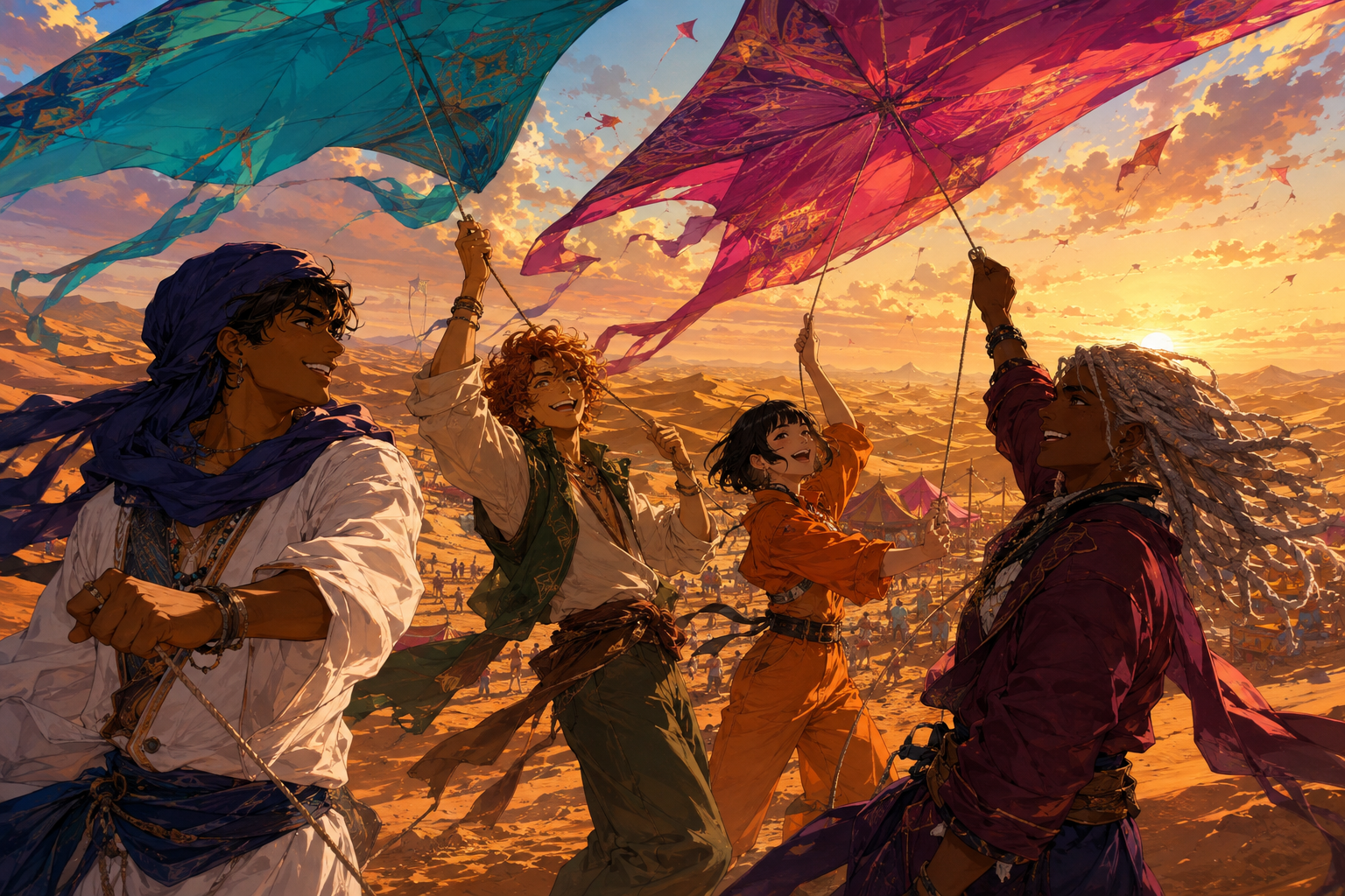 Desert Kite Festival vorlage: anime