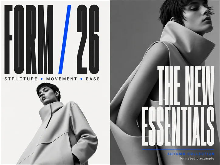 Editorial fashion brochure created and refined with AI