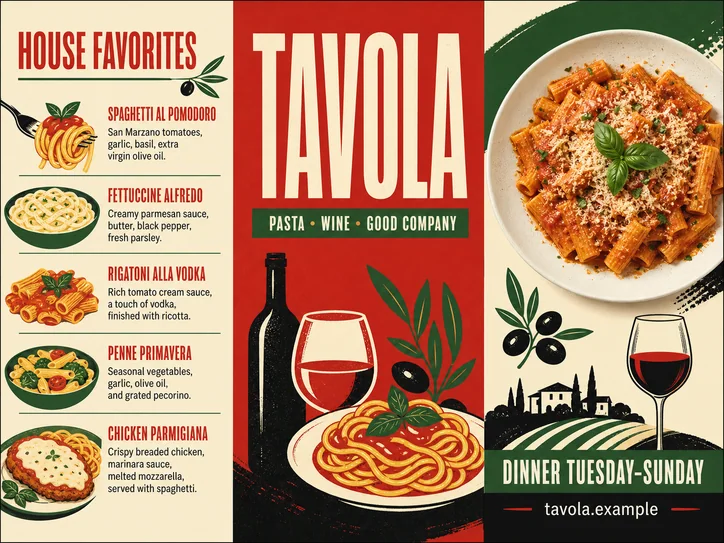 Modern Bistro Menu template