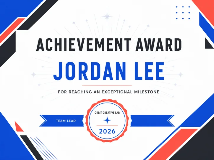 Modern Milestone Achievement Certificate template