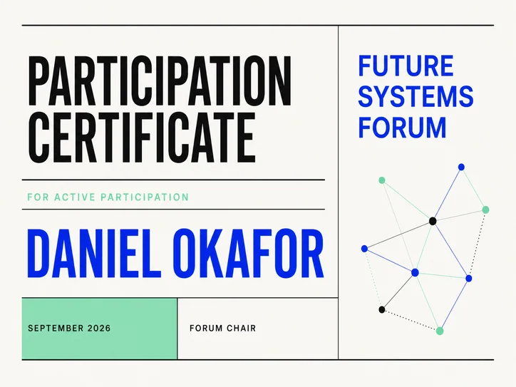 Conference Participation Certificate template