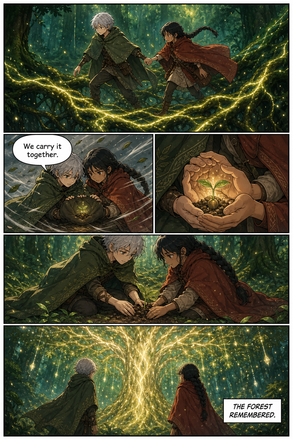 Forest Promise Color Manga comic template