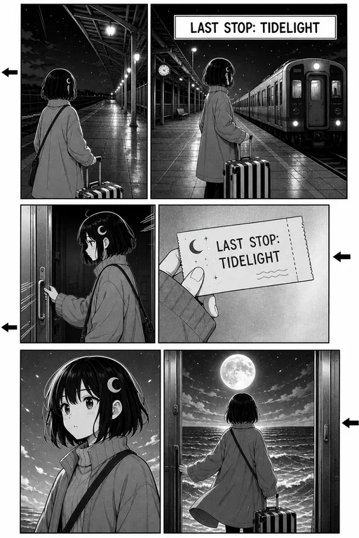 Moon Train Manga Page template