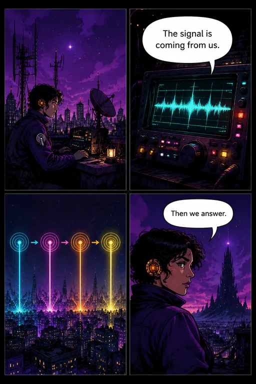 Night Signal Sci-Fi Strip template