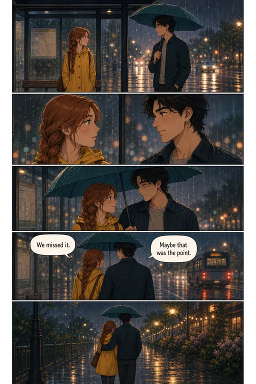 Rainy Reunion Webtoon template
