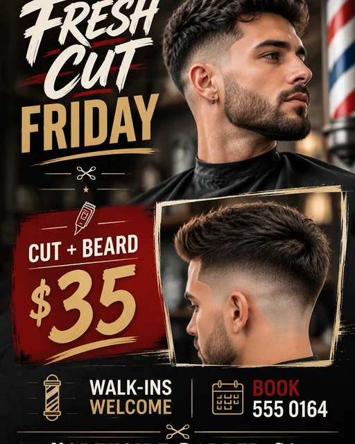 Barber Promotion template