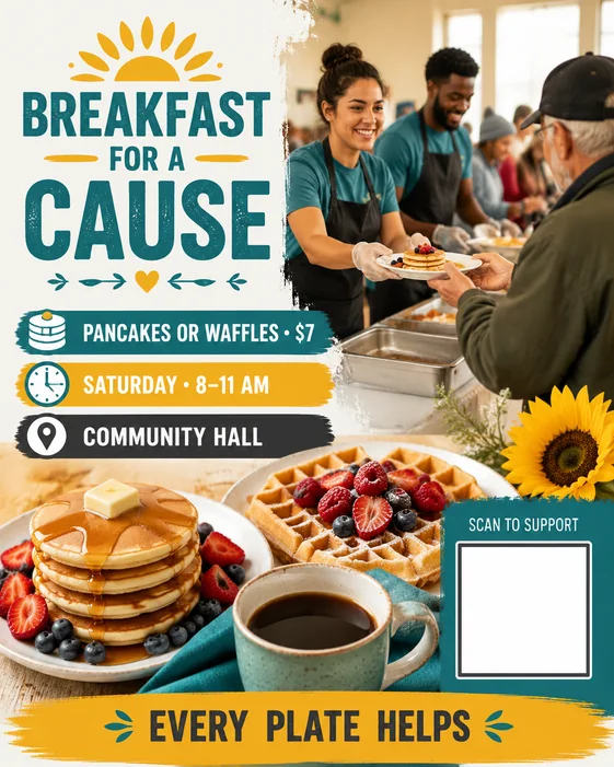 Breakfast Fundraiser template
