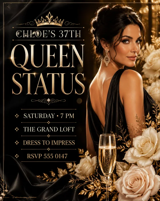 Luxury Birthday Party template