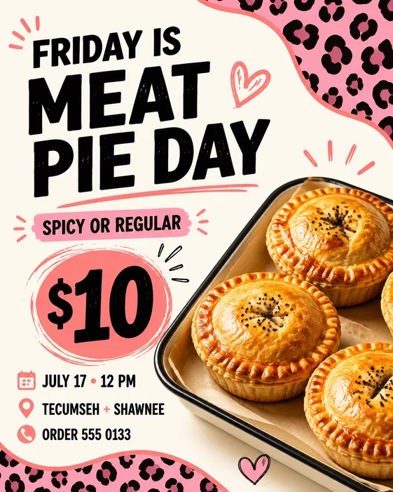 Pink Food Pop-Up template