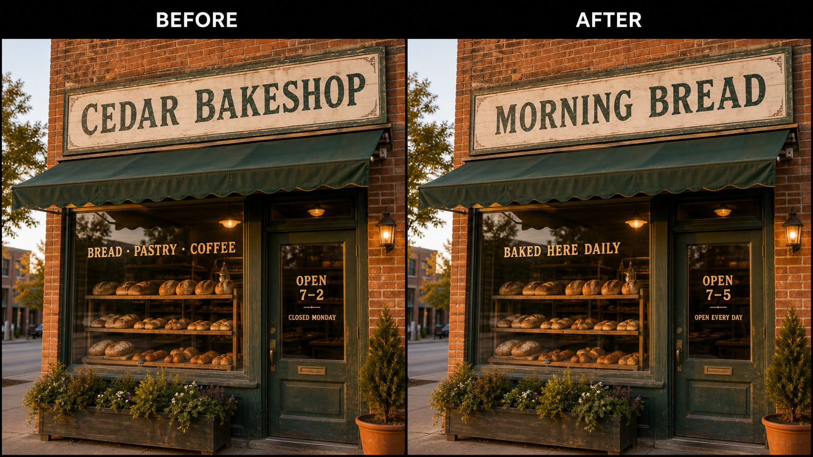 Edit a Storefront Sign template