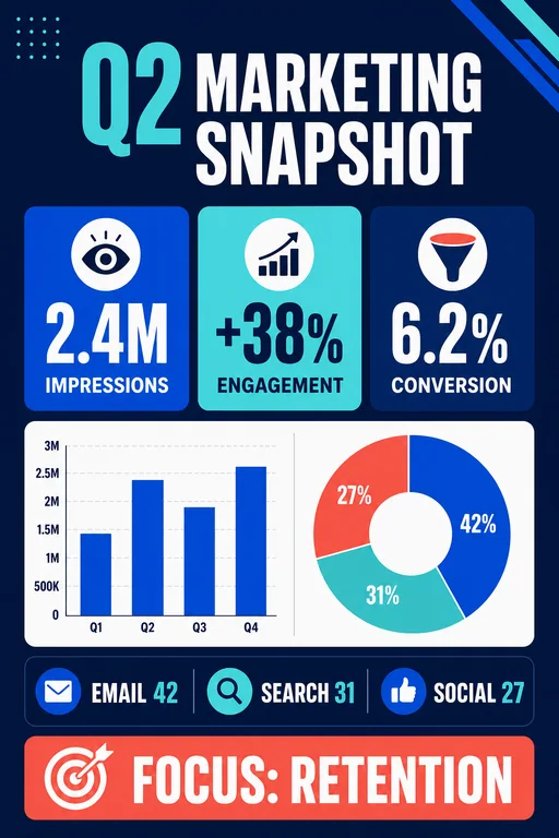 Quarterly Marketing Statistics template