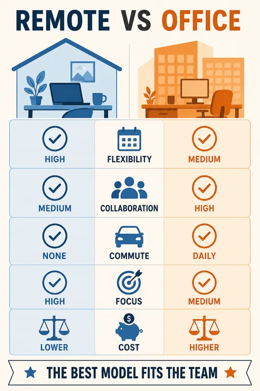 Remote vs Office Work template