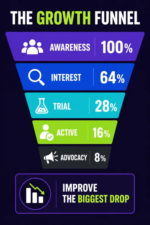 SaaS Growth Funnel template