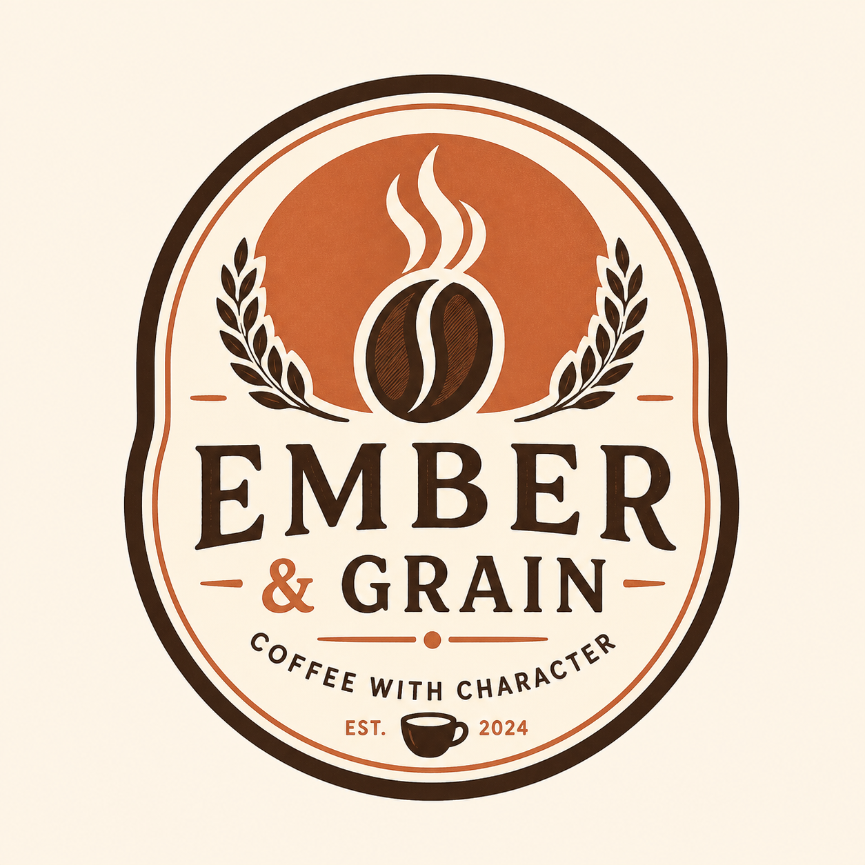 Coffee Shop Badge Logo