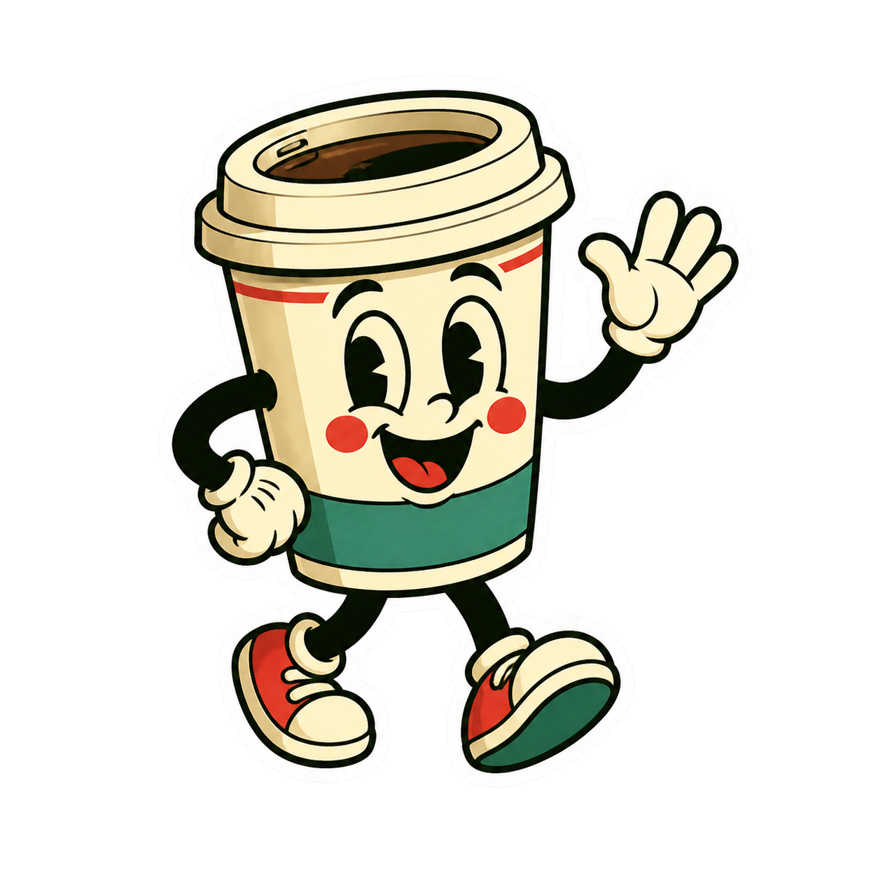 Retro Mascot Sticker
