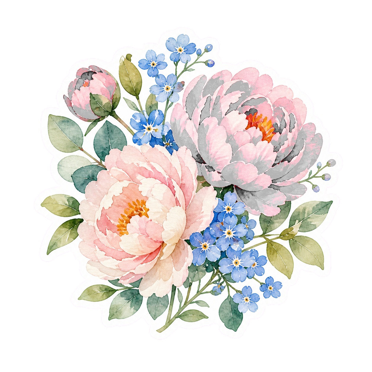 Watercolor Floral Sticker