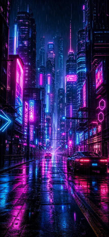 Cyberpunk Rain City template
