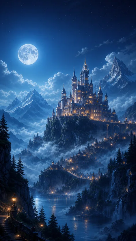 Fantasy Castle Wallpaper template
