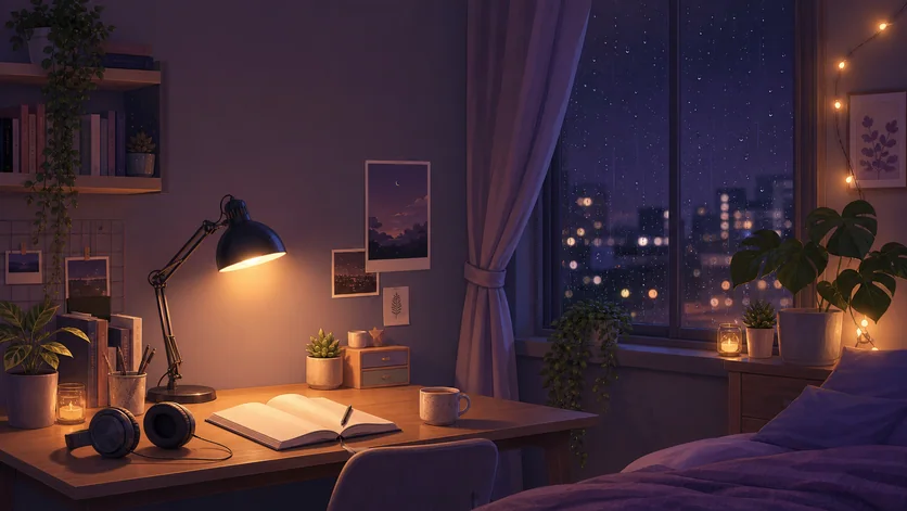 Lo-fi Bedroom Desktop template