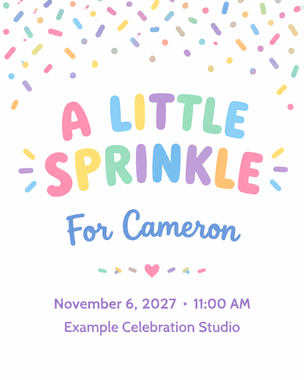 Baby Sprinkle baby shower invitation template