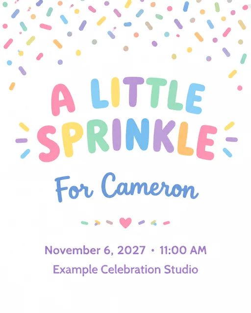 Baby Sprinkle: Baby Shower Invitations example