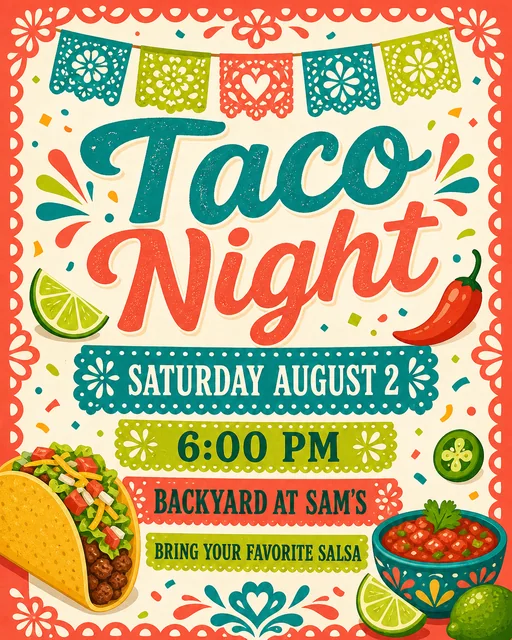 Digital Fiesta Invite template