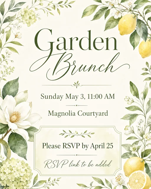 RSVP Invitation template