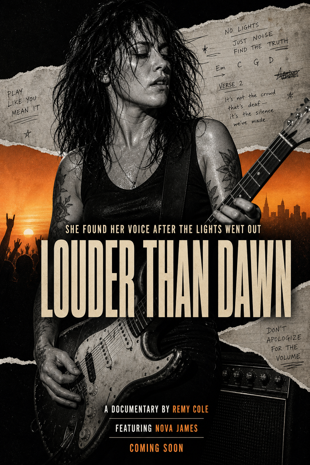 Louder Than Dawn movie poster template