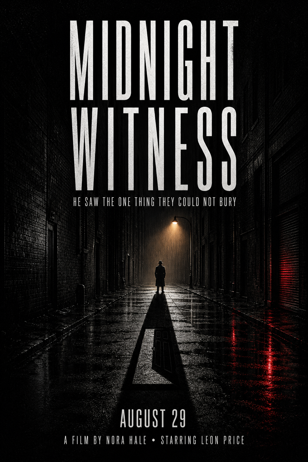 Midnight Witness movie poster template