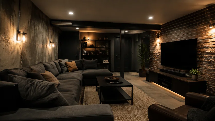 Industrial Basement Lounge template