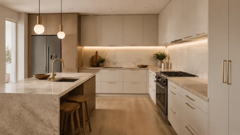 Warm Minimal Kitchen template