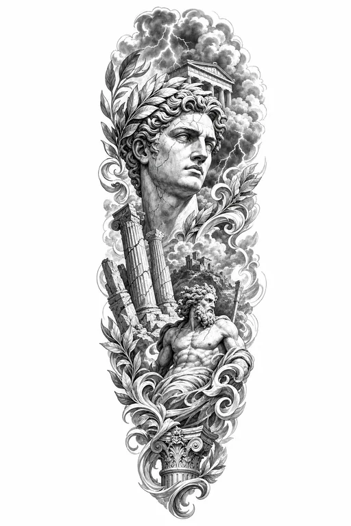 Full Sleeve Mythology Concept template