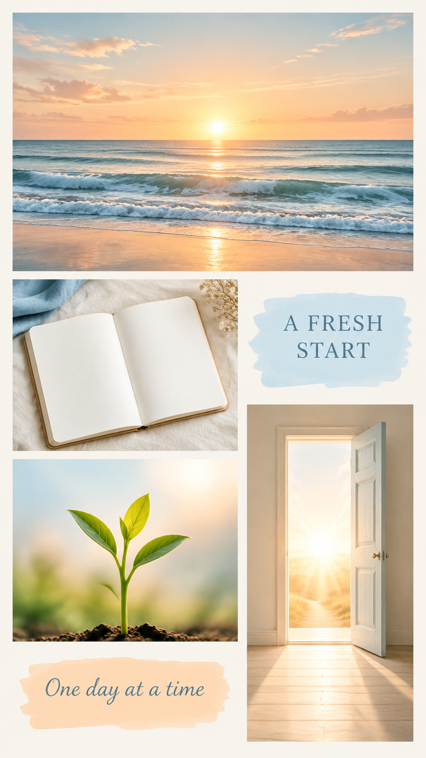 A Fresh Start vision board template