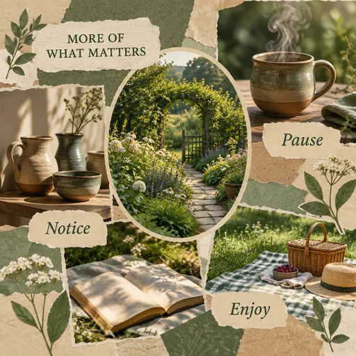 Slow Living: AI Vision Board Maker example