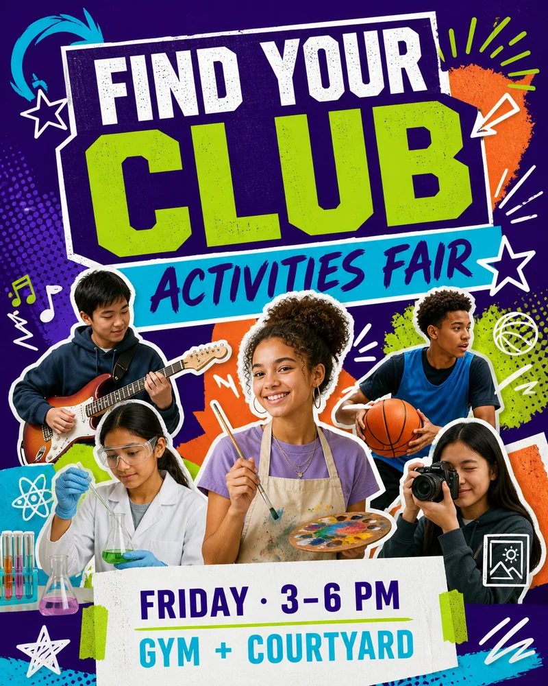 School Activities Fair Flyer 템플릿