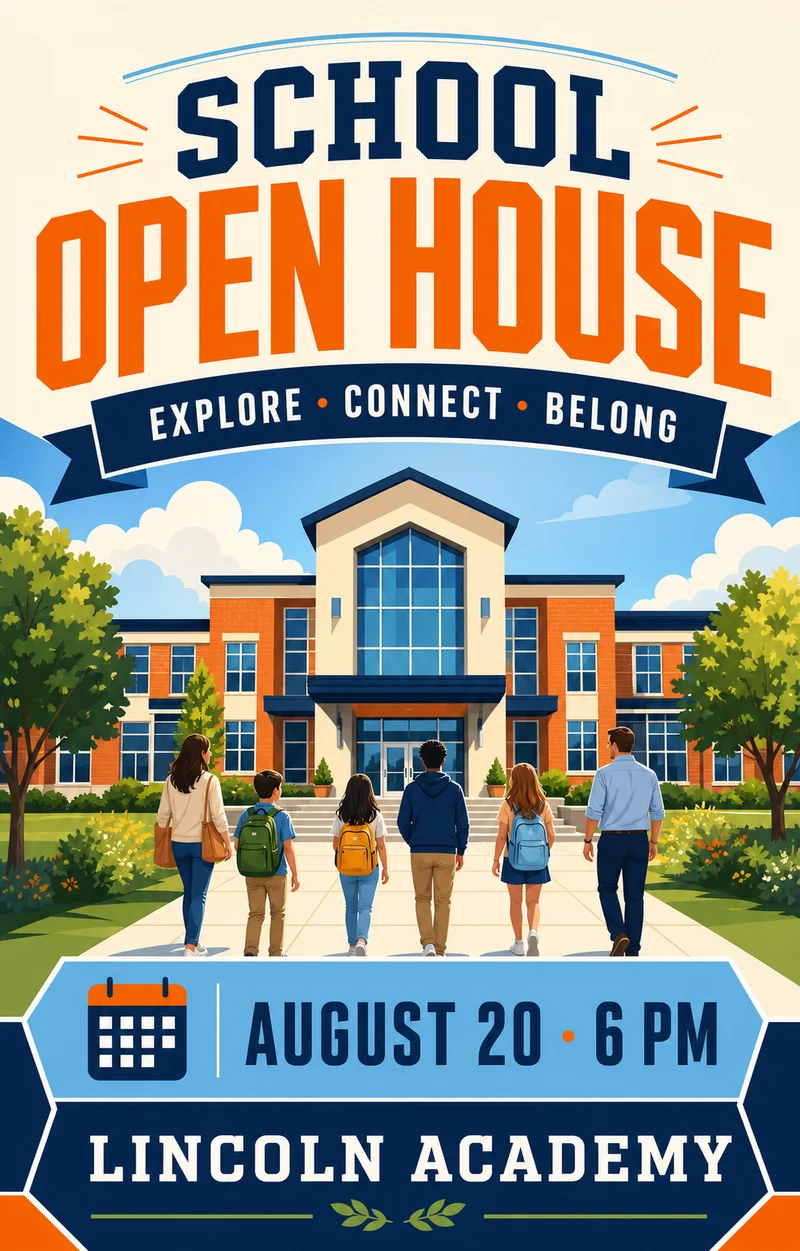 School Open House Flyer 템플릿